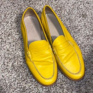 J CREW Mustard Yellow Penny Loafers